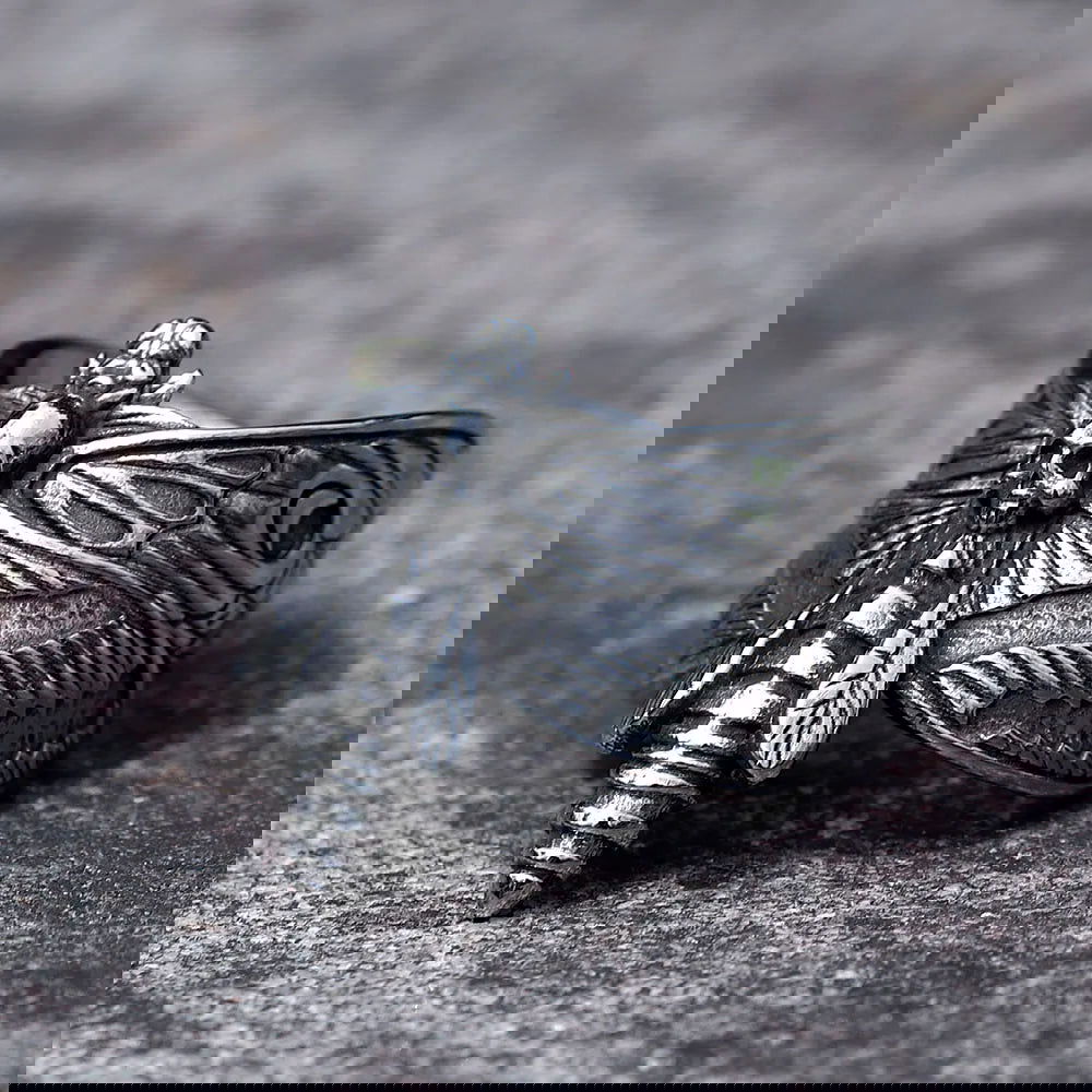 Skull Moth Death's Head Ring Mens - Stainless Steel Silver - Unisex - That Rock Aesthetic