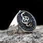 Skull & Snake Mens Signet Ring - Stainless Steel Silver - Unisex - That Rock Aesthetic