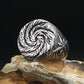 Star Tornado Twist Spiral Ring Mens - Stainless Steel Silver - Unisex - That Rock Aesthetic