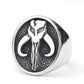 Star Wars Mandalorian Ring Mens - Stainless Steel Silver - Unisex - That Rock Aesthetic
