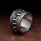 Stitches Punk Gothic Ring Mens - Stainless Steel Silver - Unisex - That Rock Aesthetic