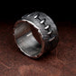 Stitches Punk Gothic Ring Mens - Stainless Steel Silver - Unisex - That Rock Aesthetic
