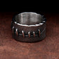 Stitches Punk Gothic Ring Mens - Stainless Steel Silver - Unisex - That Rock Aesthetic