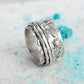 Sun and Moon Fidget Spinner Ring Boho - Silver - Unisex - That Rock Aesthetic