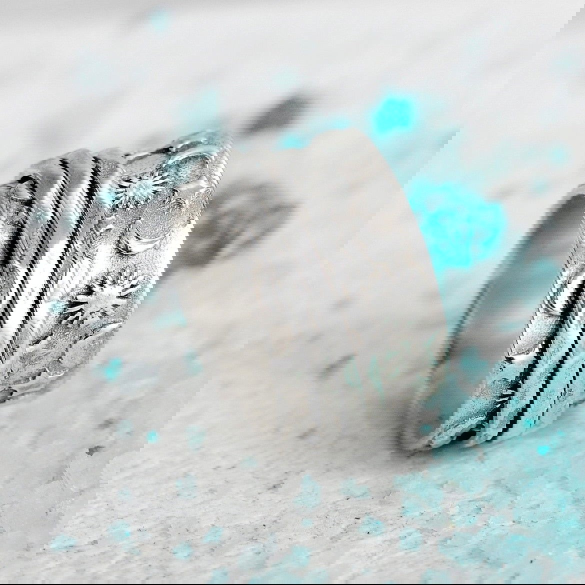 Sun and Moon Fidget Spinner Ring Boho - Silver - Unisex - That Rock Aesthetic