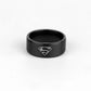 Superman Ring Logo #2 Superhero Mens DC Ring - Stainless Steel Silver & Black - Unisex - That Rock Aesthetic