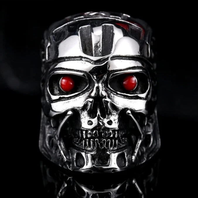 Terminator Movie Mens Ring - Stainless Steel Silver - Unisex - That Rock Aesthetic