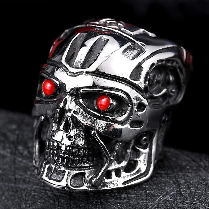 Terminator Movie Mens Ring - Stainless Steel Silver - Unisex - That Rock Aesthetic