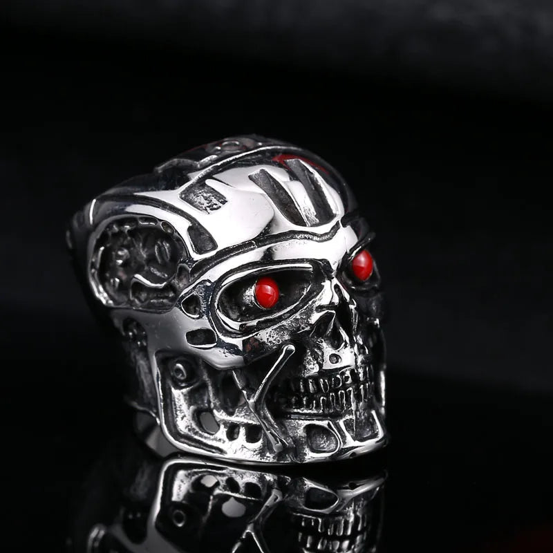 Terminator Movie Mens Ring - Stainless Steel Silver - Unisex - That Rock Aesthetic