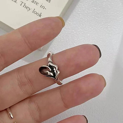 The Rolling Stones Ring Tongue & Lips Rock Band Ring - Silver - Unisex - That Rock Aesthetic