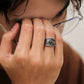 Thunderbird Navajo Ring Native American Indian Boho Ring - Silver with Gold - Unisex - Adjustable - That Rock Aesthetic