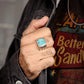 Hawk / Eagle Turquoise Ring Mens - Silver - Unisex - That Rock Aesthetic