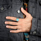 Hawk / Eagle Turquoise Ring Mens - Silver - Unisex - That Rock Aesthetic
