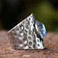 Turquoise Oval Chunky Boho Ring - Stainless Steel Silver - Unisex - That Rock Aesthetic