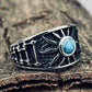 Boho Sun Turquoise Ring Mens - Silver - Unisex - That Rock Aesthetic