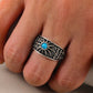 Boho Sun Turquoise Ring Mens - Silver - Unisex - That Rock Aesthetic