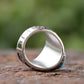 Turquoise Wolf Hawk Viking Rune Mens Ring - Stainless Steel Silver - Unisex - That Rock Aesthetic