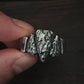 Viking Volcanic Rock Ring Mens - Stainless Steel Silver - Unisex - That Rock Aesthetic