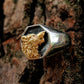 Wolf Head Signet Mens Wolf Ring - Stainless Steel Silver & Gold - Unisex - That Rock Aesthetic