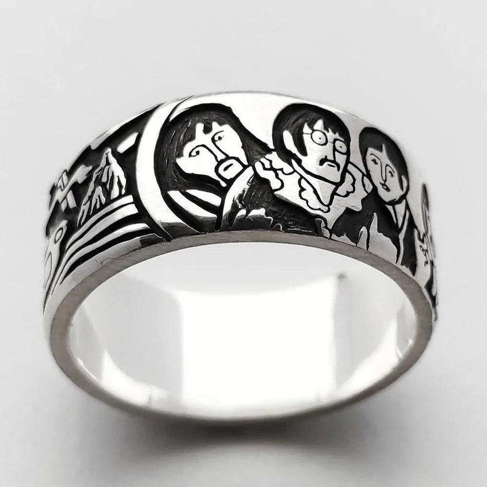 Yellow Submarine The Beatles Ring - John, Paul, George & Ringo - Silver - Unisex - That Rock Aesthetic