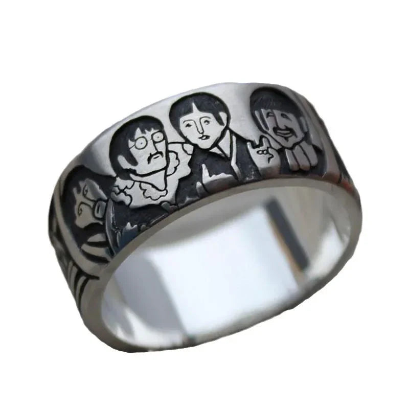 Yellow Submarine The Beatles Ring - John, Paul, George & Ringo - Silver - Unisex - That Rock Aesthetic