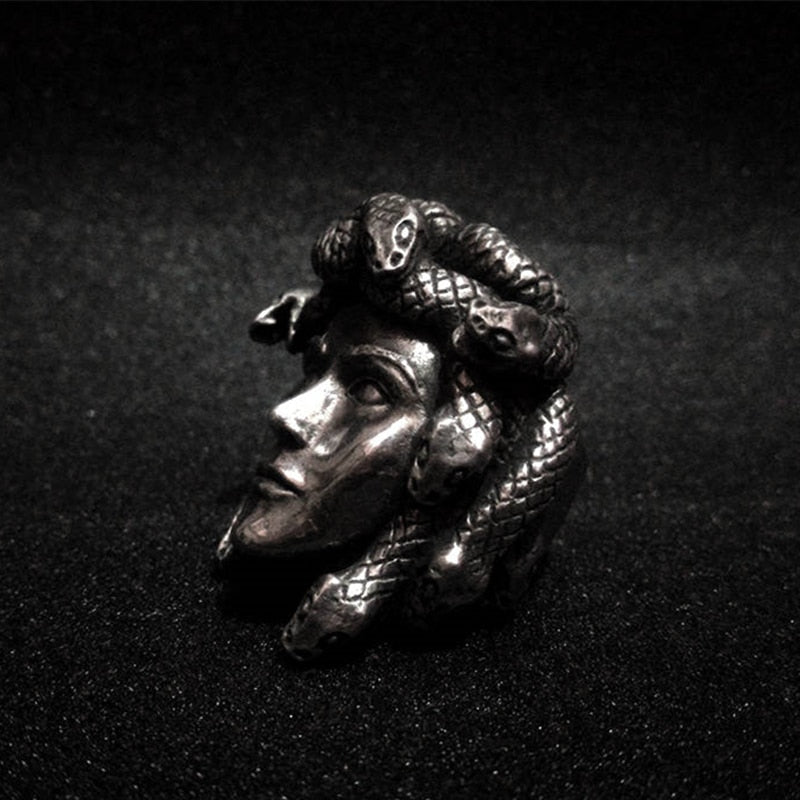 Fierce Medusa Snake Hair Ring - Stainless Steel Silver - Unisex